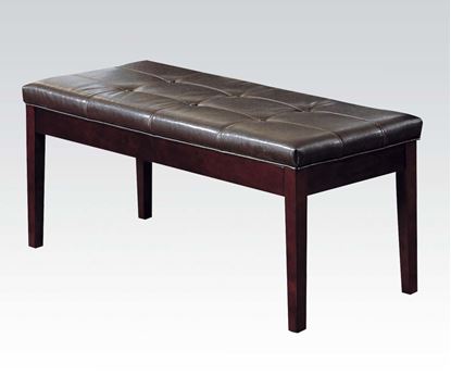Picture of Espresso Bycast Upholstered Bench