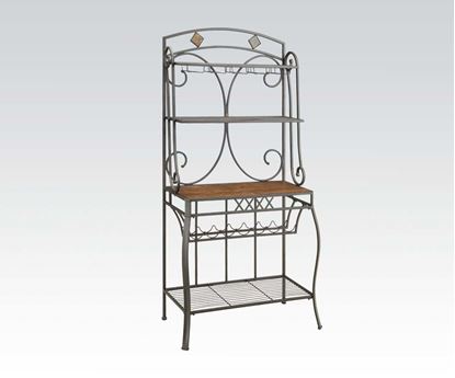 Picture of Hakesa Cherry & Antique Black Baker&#039;s Rack