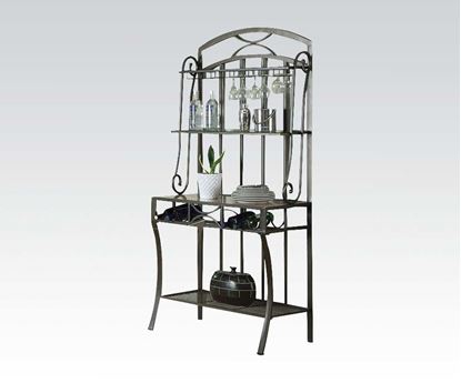 Picture of Daisy Black Faux Marble Top Baker&#039;s Rack