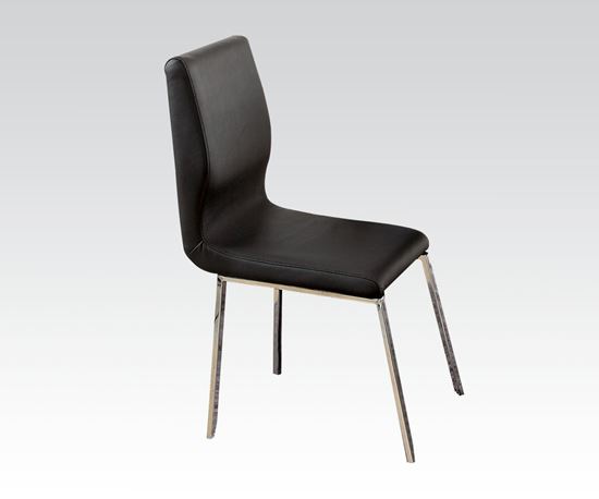 Picture of Prisca Modern 4 Pcs. Black Chrome Side Chair    (Set of 4)