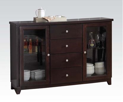 Picture of Modern Knox Espresso 4 Drawer 2 Door Server