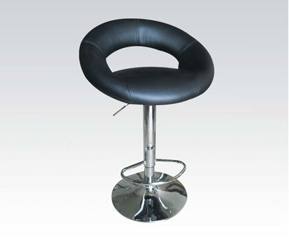 Picture of Black Pu Adjustable Stool  No P2 Concern  (Set of 2)