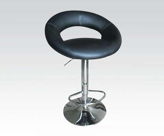 Picture of Black Pu Adjustable Stool  No P2 Concern  (Set of 2)