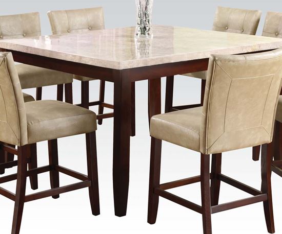 Picture of Britney Counter Height Table with White Square Marble Top