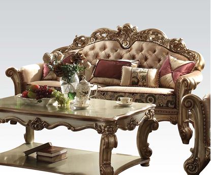 Picture of Vendome Gold Living Room Sofa W/Pillows
