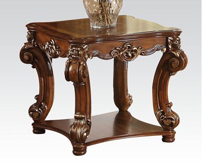 Picture of Traditional Cherry End Table with Shelf 