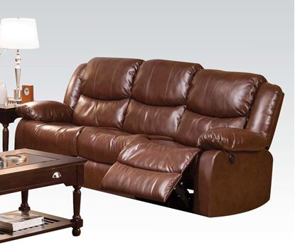 Picture of Contemporary Fullerton Power Motion Brown Sofa 