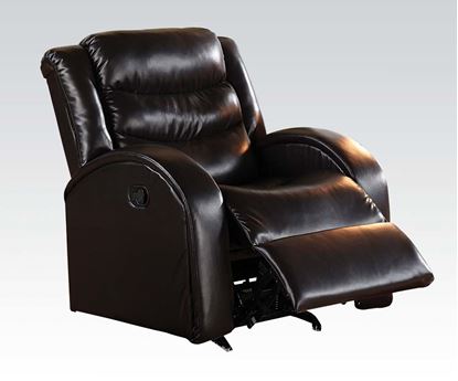 Picture of Modern Espresso Bonded Leather Rocker Recliner 