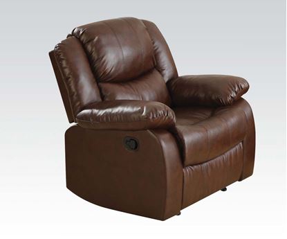 Picture of Fullerton Brown Bonded Leather Match Finish Motion Recliner Chair