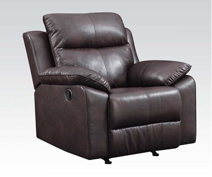 Picture of Contemporary Burgundy Leathaire Recliner