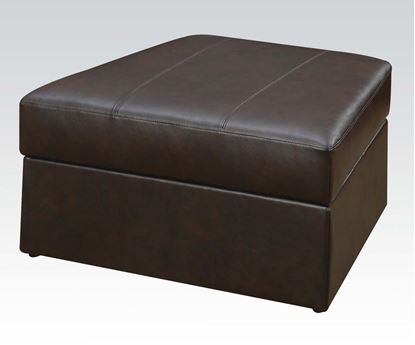 Picture of Spokane Brown Bonded Leather Match Home Theatre Ottoman 