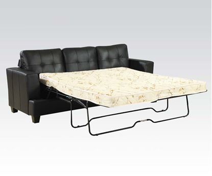 Picture of Diamond Black Bonded Leather Sofa w/Queen Sleeper Set