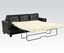 Picture of Diamond Black Bonded Leather Sofa w/Queen Sleeper Set