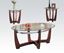 Picture of Cherry Finish Glass Top 3Pcs. Coffee Table Set