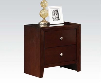 Picture of Contemporary ilana Brown Cherry Finish Nightstand 