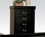 Picture of Louis Philippe III Black Finish Chest with Storage Drawers 