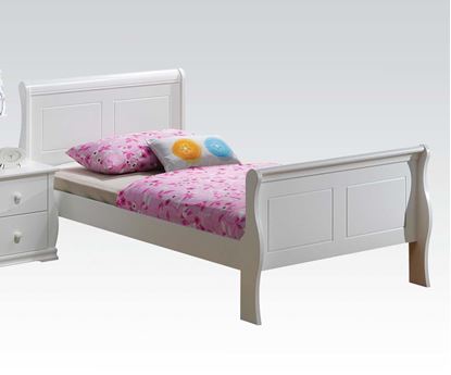 Picture of Nebo White Wave Shaped Youth Twin Bed