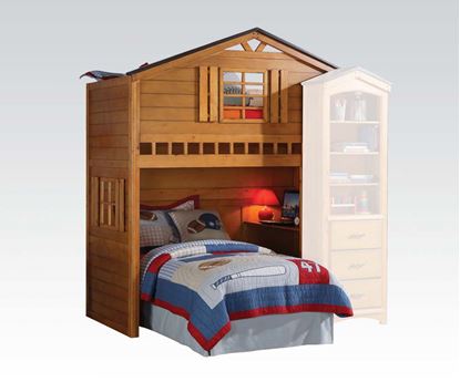 Picture of Tree House Rustic Oak Loft Bed Unit 