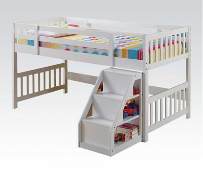 Picture of Cutie Twin Size Loft Bed in White Finish