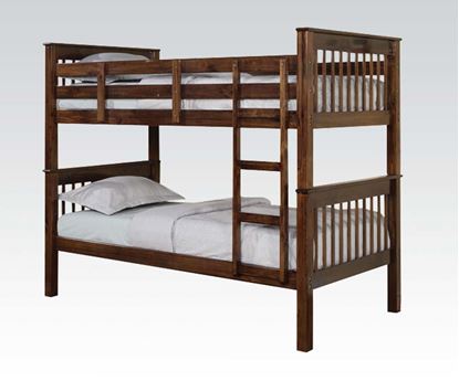 Picture of Haley Twin/Twin Bunk Bed in Walnut Finish