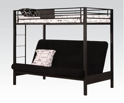 Picture of Kareella Brown Coffee Twin/Full Convertible Futon Bunk Bed