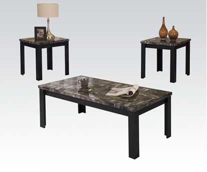 Picture of Modern 3 Pieces Faux Marble Top Coffee Table Set