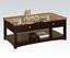 Picture of Jas Espresso Faux Marble Top Coffee Table with 2 Drawers