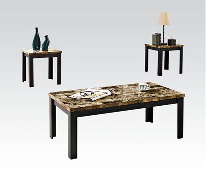 Picture of Agatha Black Faux Marble Top 3 Pcs. Occasional Table Set