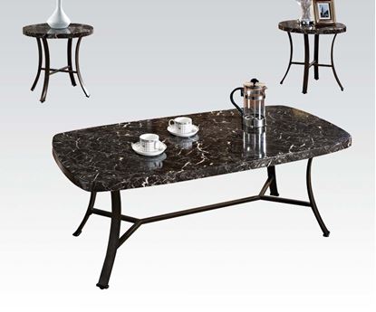 Picture of Daisy Occasional Tables Set with Black Faux Marble Top