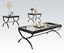 Picture of Quintin Black 3pc Pack Glass Coffee and End Table Set