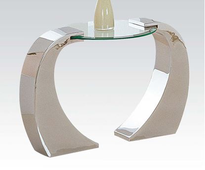 Picture of Metro Chrome End Table with Glass Table Top