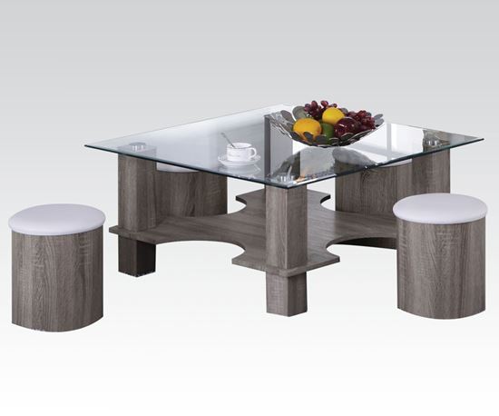 Picture of Coffee Table W Stool (81527Gl)