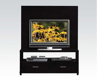 Picture of Contemporary Wood Black Plasma TV Cabinet Set