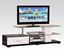 Picture of Modern White Black Glass Top TV Stand