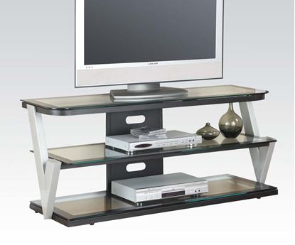 Picture of Bardrick TV Stand with Clear Tempered Glass Top