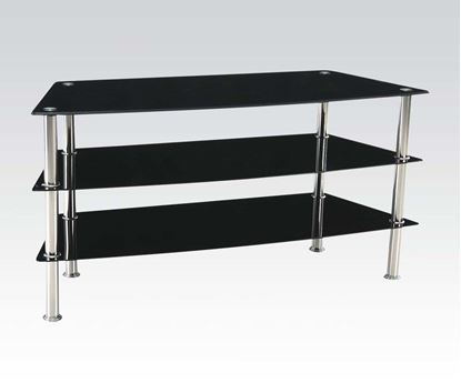 Picture of Marabel Black Tempered Glass TV Stand