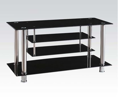 Picture of Marabel Black Tempered Glass TV Stand