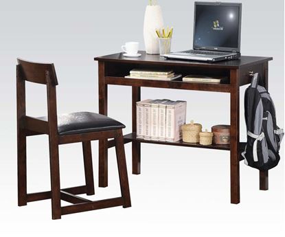 Picture of Vester Espresso Writing Desk and Chair 2pcs Set