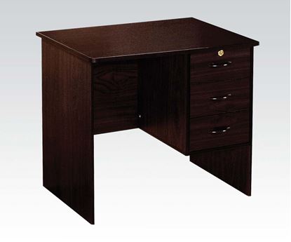 Picture of Contemporary Espresso Finish Computer Desk W/ Drawers