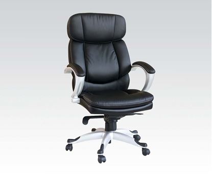 Picture of Black Bycast PU Pneumatic Lift Office Chair