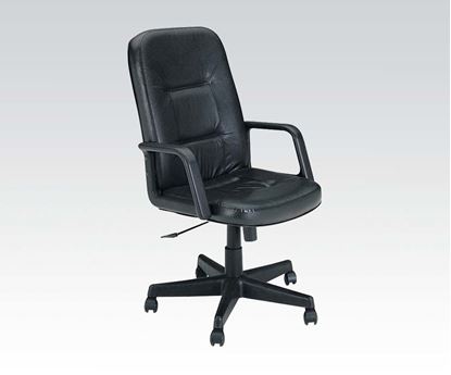 Picture of Andrew Black Genuine Leather Pneumatic Lift Office Chair