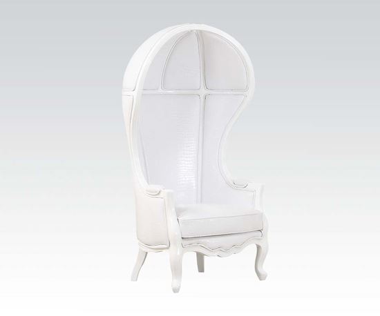 Picture of White Pu Hooded Accent Chair