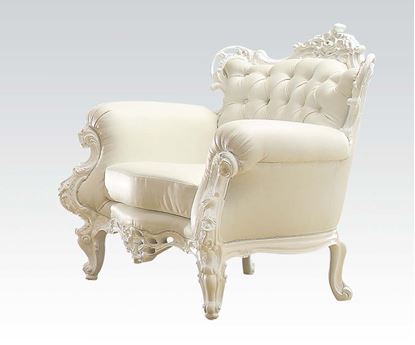 Picture of White Frame/White Pu Accent Chair