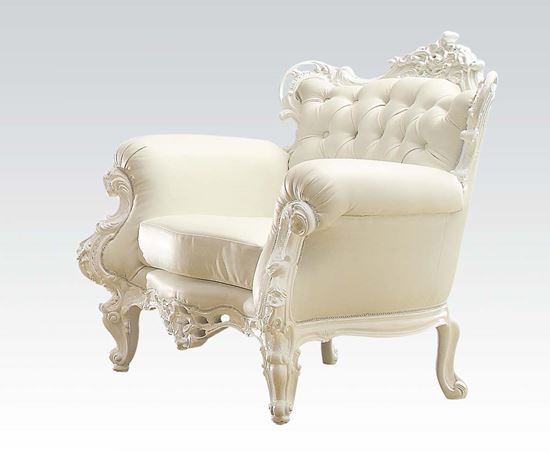 Picture of White Frame/White Pu Accent Chair
