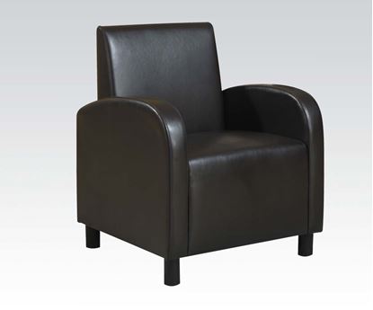 Picture of Black Pu Accent Chair  W/P1