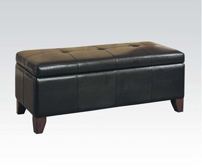 Picture of Teton Bycast PU Storage Bench in Espresso Finish