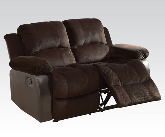 Picture of Masaccio Brown Champion & PU Recliner Loveseat