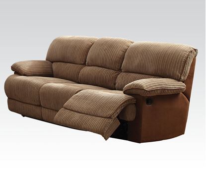 Picture of Malvern Light Brown Fabric Motion Sofa 