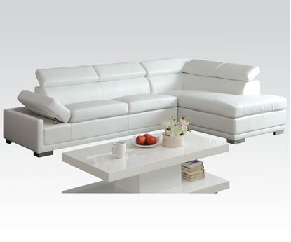 Picture of Cleon Sectional Sofa in White Bonded Leather 