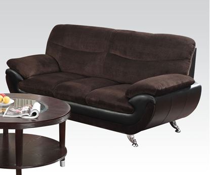 Picture of Modern Wilona Chocolate Black Fabric Sofa 